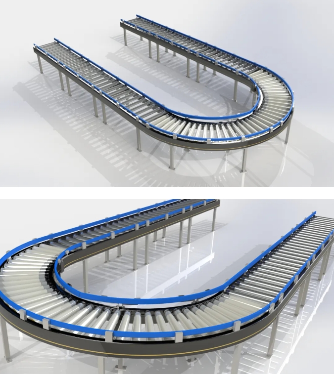 Roller Conveyor Line U��݁Ͳݔ�;�3D��ģ�D�� IGS STEP��ʽ
