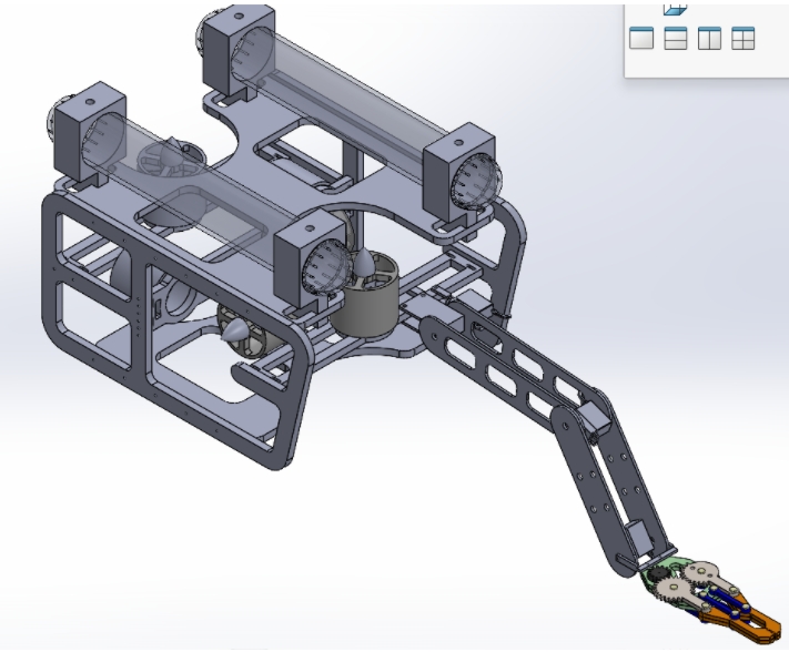 ���Cе�۵��b��ˮ�C���ˣ�ROV��3D�D�� Solidworks�O(sh��)Ӌ ��STEP