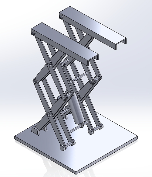 Scissor lift��ʽ�����C��3D��ģ�D�� Solidworks�OӋ