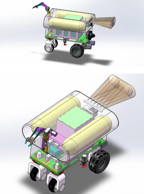 ���Cе�۵Ķ๦��ˮ�²ɼ��C����3D��ģ�D�� Solidworks21�OӋ