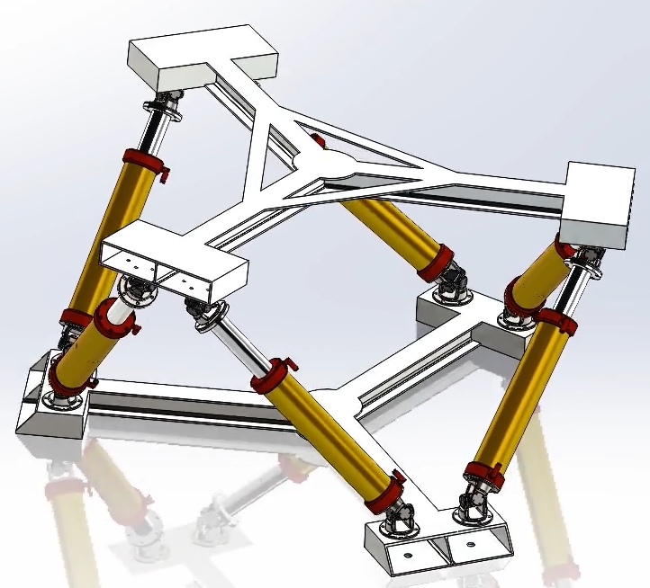 �����ɶ�˹�D����ƽ�_(t��i)(Stewart Platform)3D�D�� STEP��ʽ