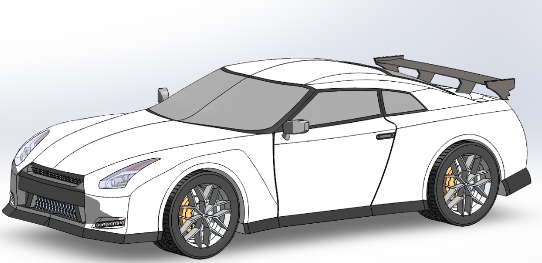 NISSAN GTR��܇�������ͺ���3D�D�� Solidworks�OӋ
