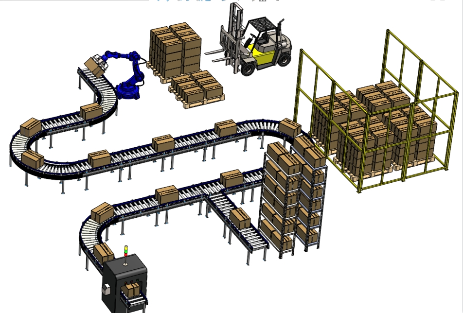 Manufacturing Assembly Line�a(ch��n)Ʒ�M�b��ˮ��3D�D�� STEP��ʽ