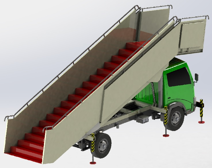 TRUCK STAIRS AIRCRAFT��܇ʽ�ǙC��3D��ģ�D�� Solidworks�OӋ