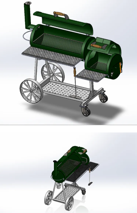 BBQ-1������С��܇3D��(sh��)ģ�D�� Solidworks�O(sh��)Ӌ(j��)