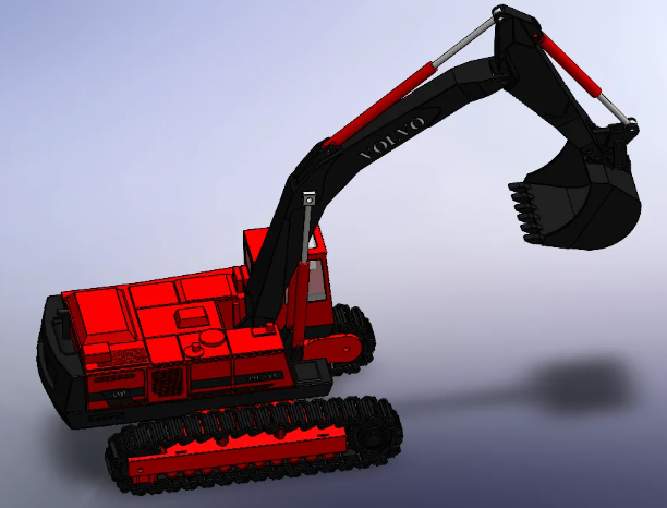 Volvo Excavator ES650�ھ�C���ģ��3D�D�� Solidworks�OӋ