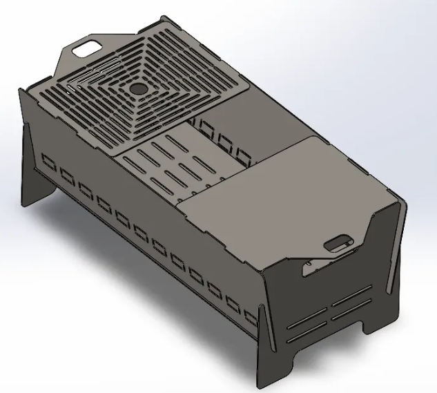Camp Grill��yʽ¶�I����3D�D�� Solidworks�O(sh��)Ӌ