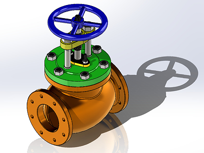 StopValve��ֹ �y ���Iģ��3D�D�� Solidworks�OӋ