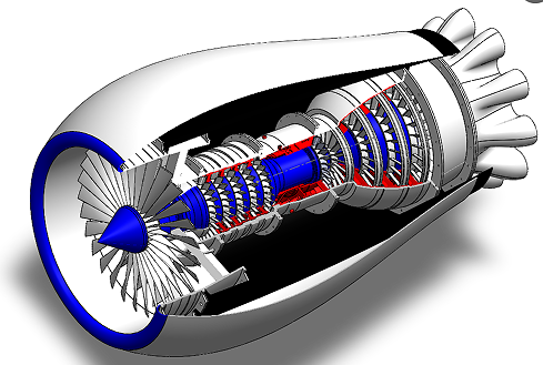 Jet����l(f��)�әC(���~Ƭ���༉����C��ȼ���ҡ��u݆�C�͇���)3D�D�� STEP��ʽ