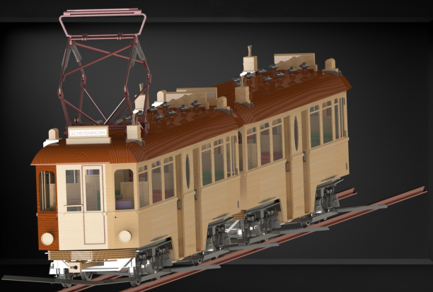 BLAUWE TRAM�{�܇3D��ģ�D�� STEP��ʽ ��ƽ�湤�̈D