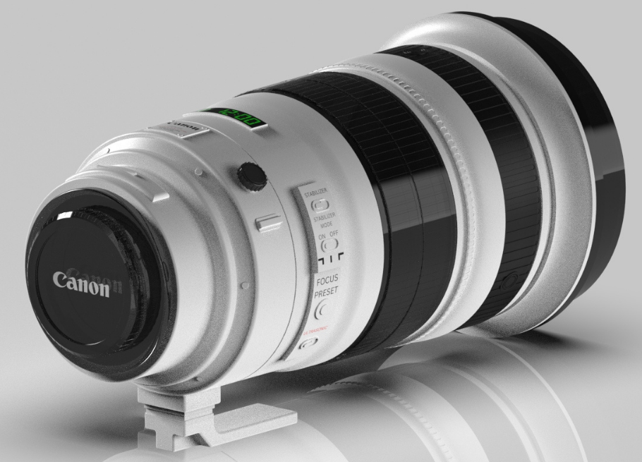 ����EF 300mm f2.8L�R�^ģ��3D��ģ�D�� Solidworks�OӋ
