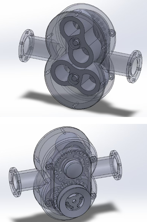 Lobe Pump�_�ı�͹݆��3D��ģ�D�� Solidworks�OӋ