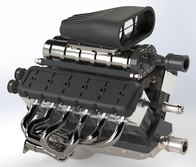 ȫ�ߴ�V12�l(f��)��(d��ng)�C(j��)ģ��3D�D�� STP��ʽ